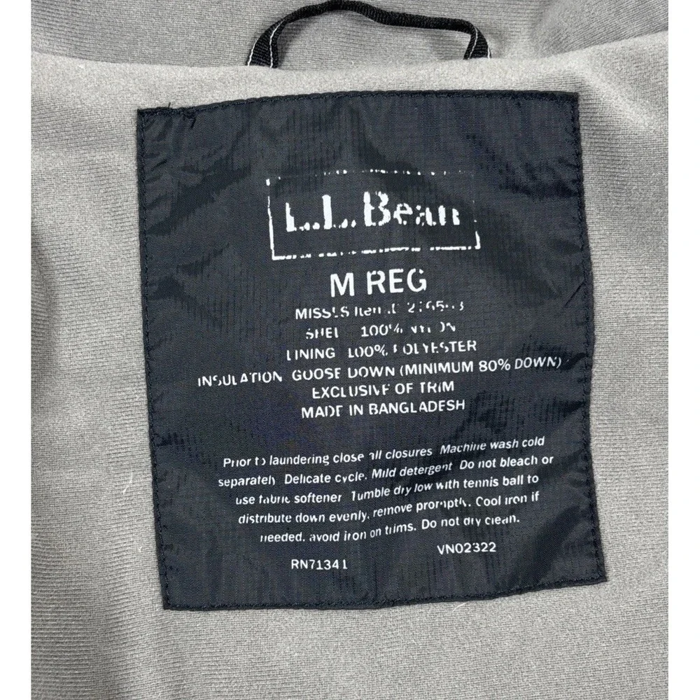 L.L.Bean Womens M Goose Down Puffer Vest Black Snap Front‎ Warm Cozy Preppy Chic